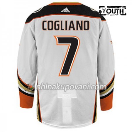 Anaheim Ducks Dresy ANDREW COGLIANO 7 Adidas Bílá Authentic - Dětské